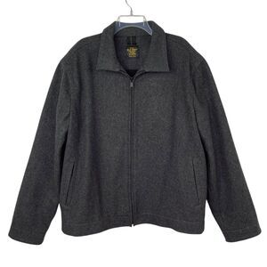 Old Navy Charcoal Grey Wool Blend Full Zip Collared Lined Winter Coat Mens Sz XL